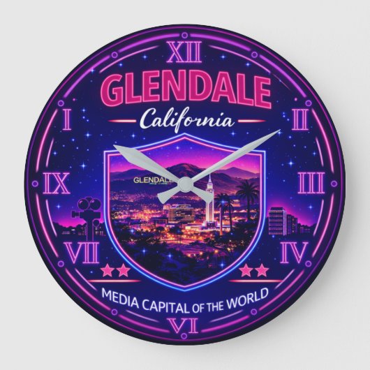 Glendale California Urban Lights Grote Klok (Voorkant)