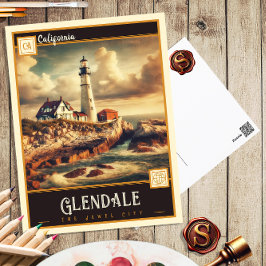 Glendale, Californië | Antieke ansichtkaart Briefkaart