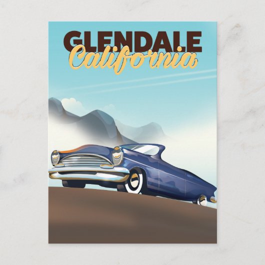 Glendale, Californië reisposter Briefkaart (Voorkant)