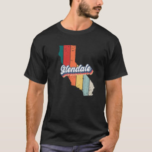 Glendale City Retro Hometown California Pr T-shirt