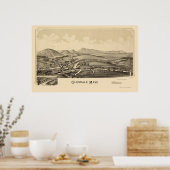 Glendale, MA Panoramic Map - 1890 Poster (Keuken)