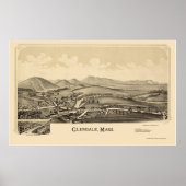 Glendale, MA Panoramic Map - 1890 Poster (Voorkant)
