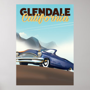 Glendale, reisposter uit Californië Poster