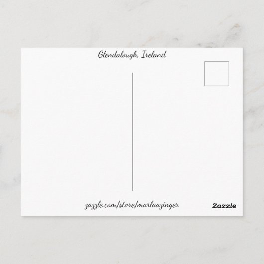 Glendalough Graveyard Ierland Briefkaart (Achterkant)