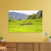 Glendalough, Ierland. Glendalough is één van Canvas Afdruk (Insitu (Woonkamer))