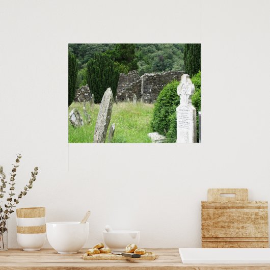 Glendalough, Ierse begraafplaats Poster (Keuken)