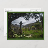 Glendalough (Keltisch kruis) met tekst Briefkaart (Voorkant / Achterkant)