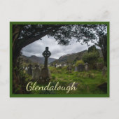 Glendalough (Keltisch kruis) met tekst Briefkaart (Voorkant)