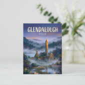 Glendalough Kloostersite Ierland Briefkaart (Staand voorkant)