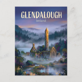 Glendalough Kloostersite Ierland Briefkaart