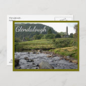 Glendalough Ruins met tekst Briefkaart (Voorkant / Achterkant)