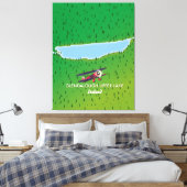 Glendalough Upper Lake Ierland kaart Canvas Afdruk (Insitu (Slaapkamer))