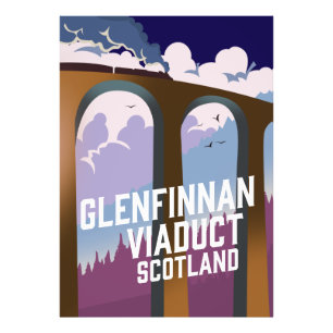 Glenfinnan Viaduct Schotland Foto Afdruk