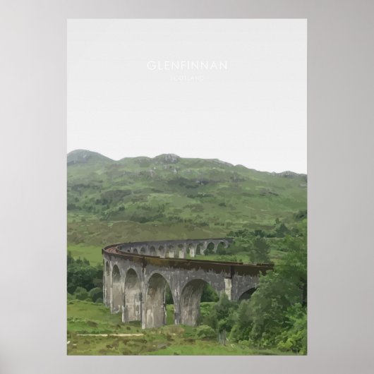 Glenfinnan Viaduct, Scotland Travel Artwork Poster (Voorkant)