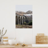 Glenfinnan Viaduct, Scotland Travel Illustration Poster (Keuken)
