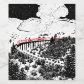 Glenfinnan Viaduct Steam Train Wijn Etiket (Enkel label)