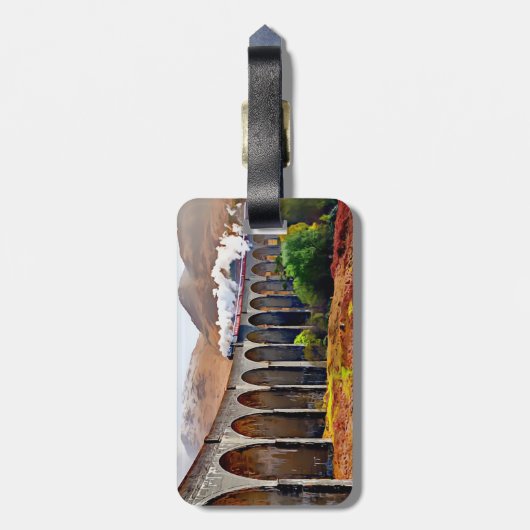 Glenfinnan viaduct stoomtrein bagagelabel (Achterkant verticaal)