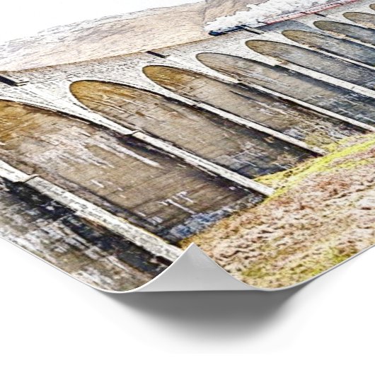 Glenfinnan viaduct stoomtrein poster (Hoek)