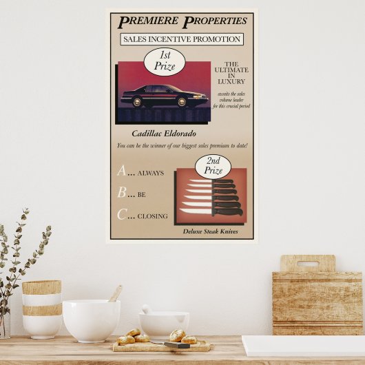 Glengarry Glen Ross Sales Poster (Keuken)