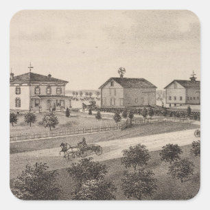 Glenhaven en Pleasant Uitzicht, Kansas Vierkante Sticker