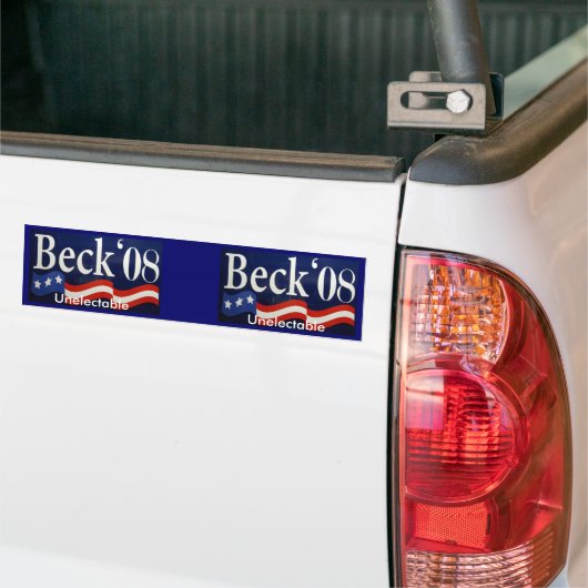 Glenn Beck 08 - Niet-verkiesbaar Bumpersticker (Op Truck)