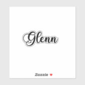 Glenn Name - handgeschreven kalligrafie Sticker (Vel)