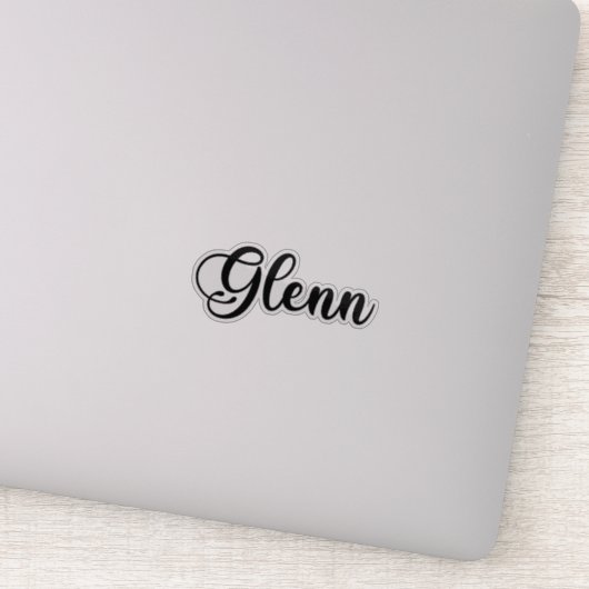 Glenn Name - handgeschreven kalligrafie Sticker (Detail)
