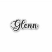Glenn Name - handgeschreven kalligrafie Sticker (Voorkant)
