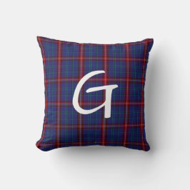 Glenn Plaid Monogrammed Pillow Kussen