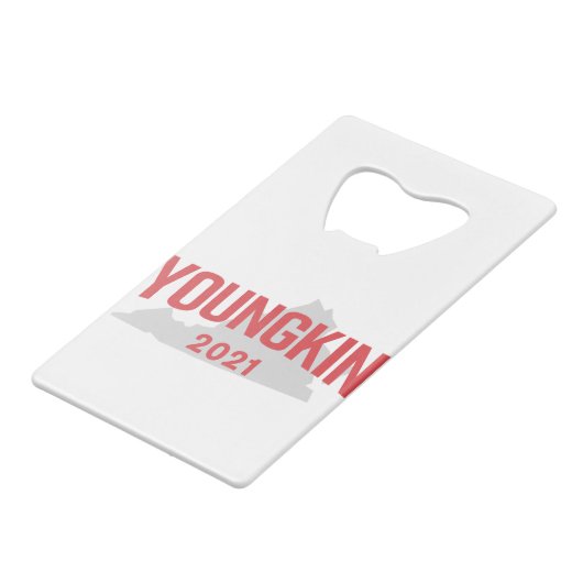 Glenn Youngkin voor gouverneur van Virginia Creditkaart Flessenopener (Achterkant Gekanteld)