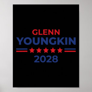 Glenn Youngkin Voor President 2028 Mega Republikei Poster