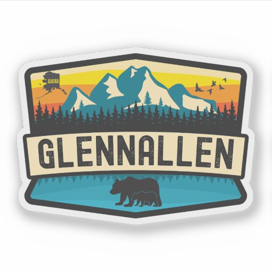 Glennallen, Alaska Sticker (Voorkant)