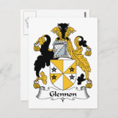 Glennon Family Crest Briefkaart (Voorkant / Achterkant)