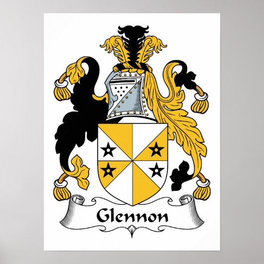 Glennon Family Crest Poster (Voorkant)