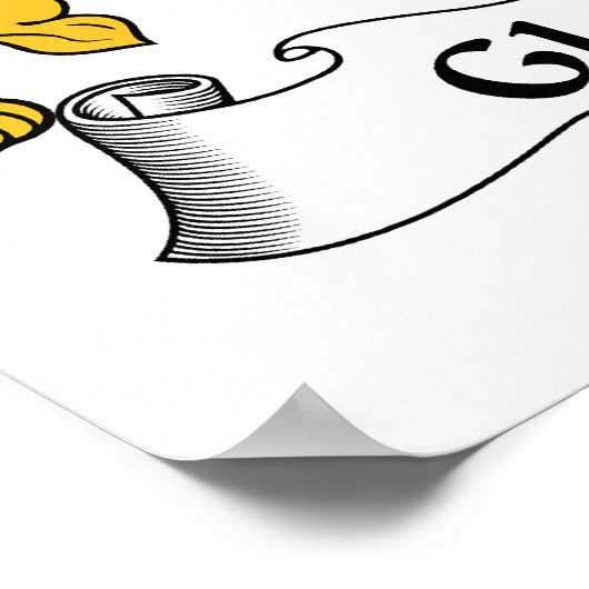 Glennon Family Crest Poster (Hoek)