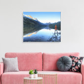 Glenns Lake Sunset - Glacier National Park Canvas Afdruk (Insitu (Woonkamer))