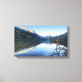 Glenns Lake Sunset - Glacier National Park Canvas Afdruk (Voorkant)