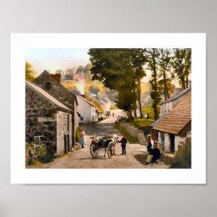 Glenoe Village, County Antrim, Ierland Poster