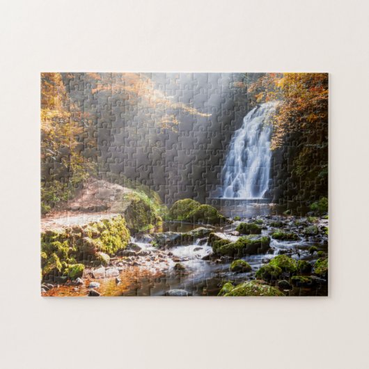 Glenoe Waterfall | County Antrim, Noord-Ierland Legpuzzel (Horizontaal)