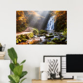 Glenoe Waterfall | County Antrim, Noord-Ierland Poster (Thuiskantoor)