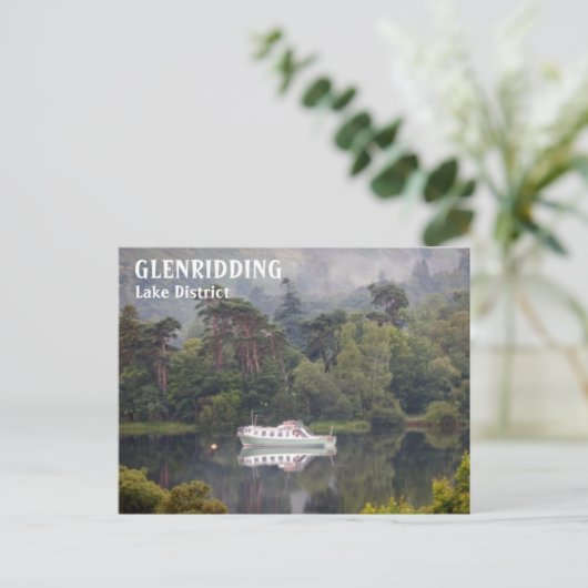 Glenridding, Lake District, Cumbria, Boot op Lake Briefkaart (Staand voorkant)