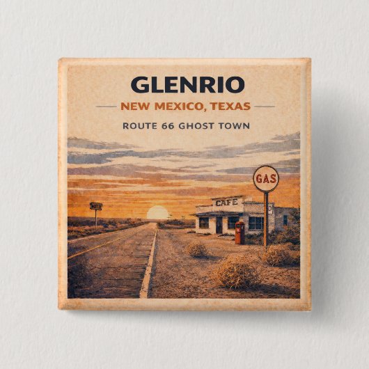 Glenrio Route 66 Ghost Town Jack Speldje Knoop (Voorkant)