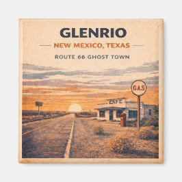Glenrio Route 66 spookstad koelkast decoratie cade Magneet