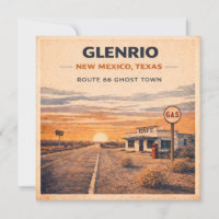 Glenrio Route 66 spookstad reisbriefpapier