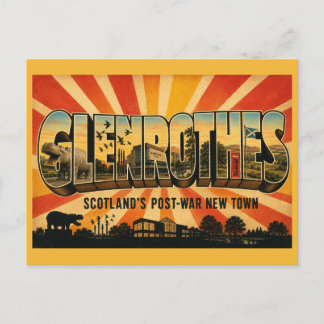 Glenrothes Schotland Naoorlogse Nieuwe Stad Vintag Briefkaart