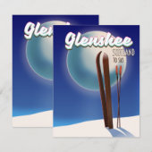 Glenshee Schotland Ski-poster (Voorkant / Achterkant)