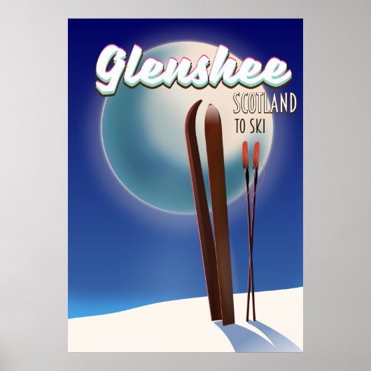 Glenshee Schotland Ski-poster Poster (Voorkant)