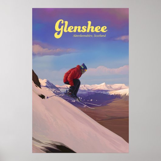 Glenshee Schotland Skigebied Reisposter Poster (Voorkant)