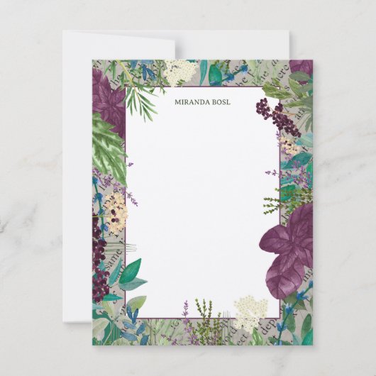 Glenside Botanica – Orchid & Leaf Notecard Notitiekaartje (Voorkant)