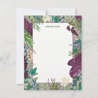 Glenside Botanica – Orchid & Leaf Notecard Notitiekaartje
